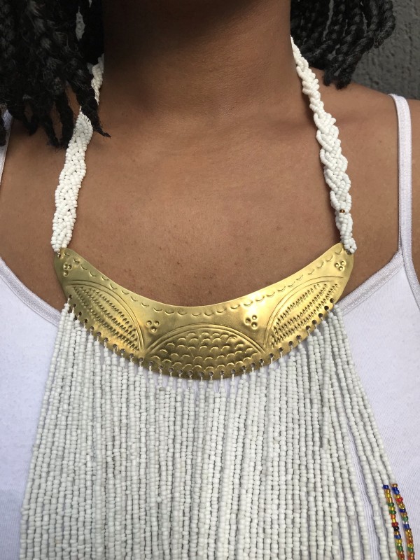 African Beaded Statement Necklace.