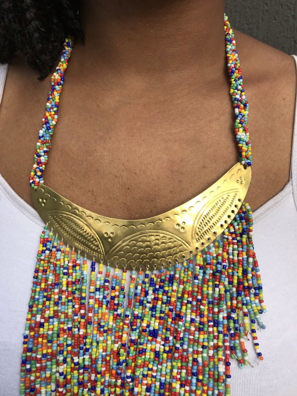 African Beaded Multicolor Necklace.