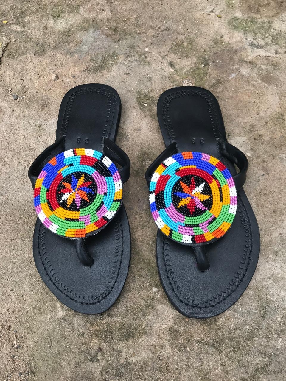 Maasai Beaded Leather Sandals